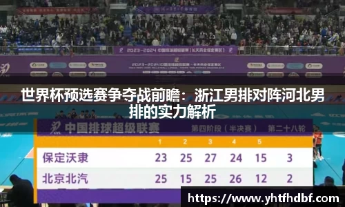 世界杯预选赛争夺战前瞻：浙江男排对阵河北男排的实力解析